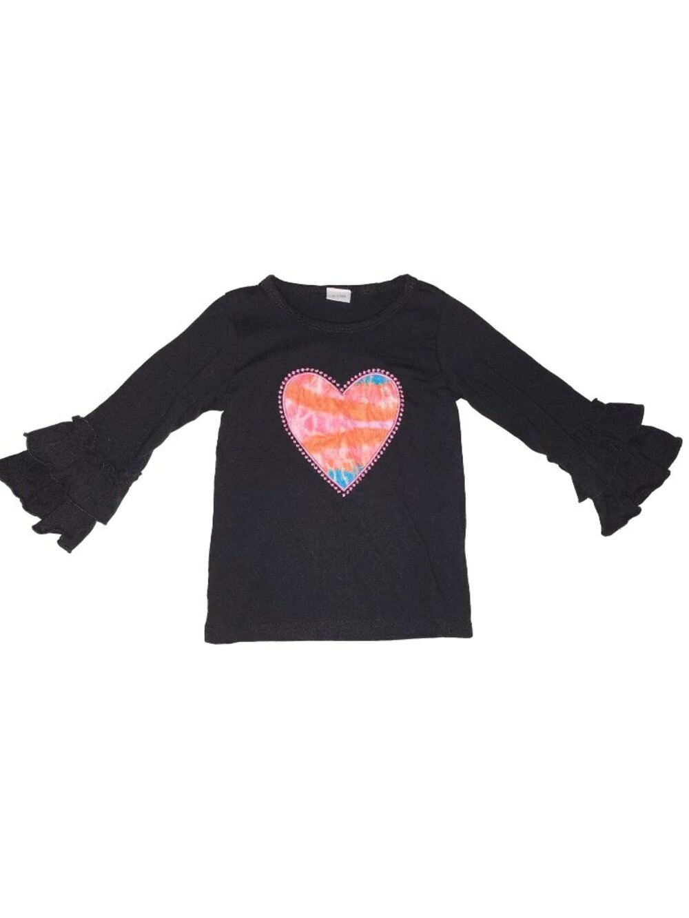 Baby Girl's Foshan Heart Ruffled Sleeve Shirt 9-12 months Black Super Cute